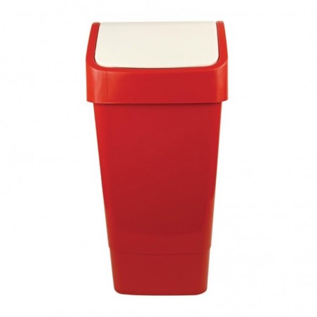 papelera reciclaje roja orgánico